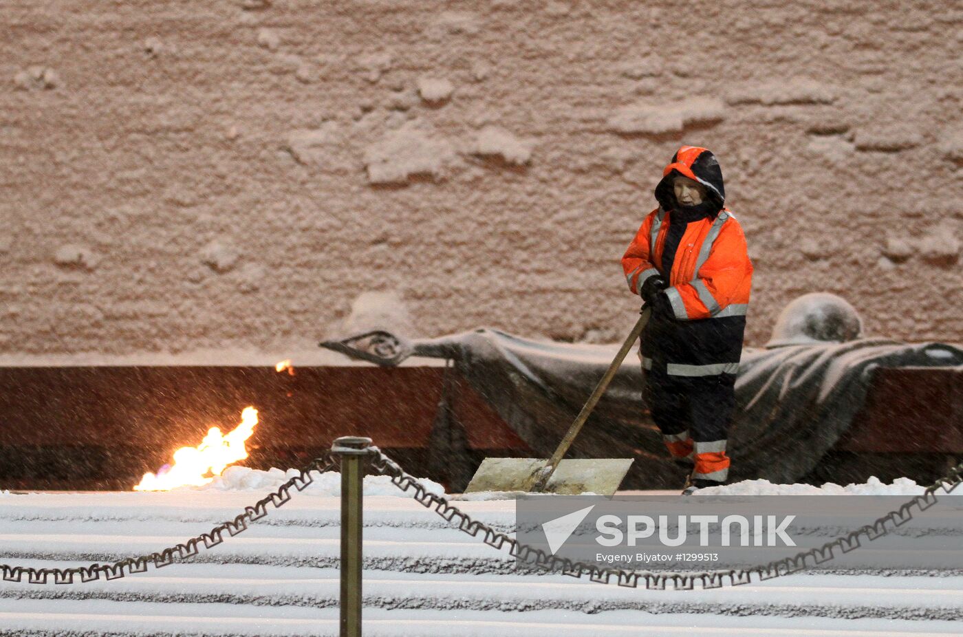 Heavy snowfall in Moscow