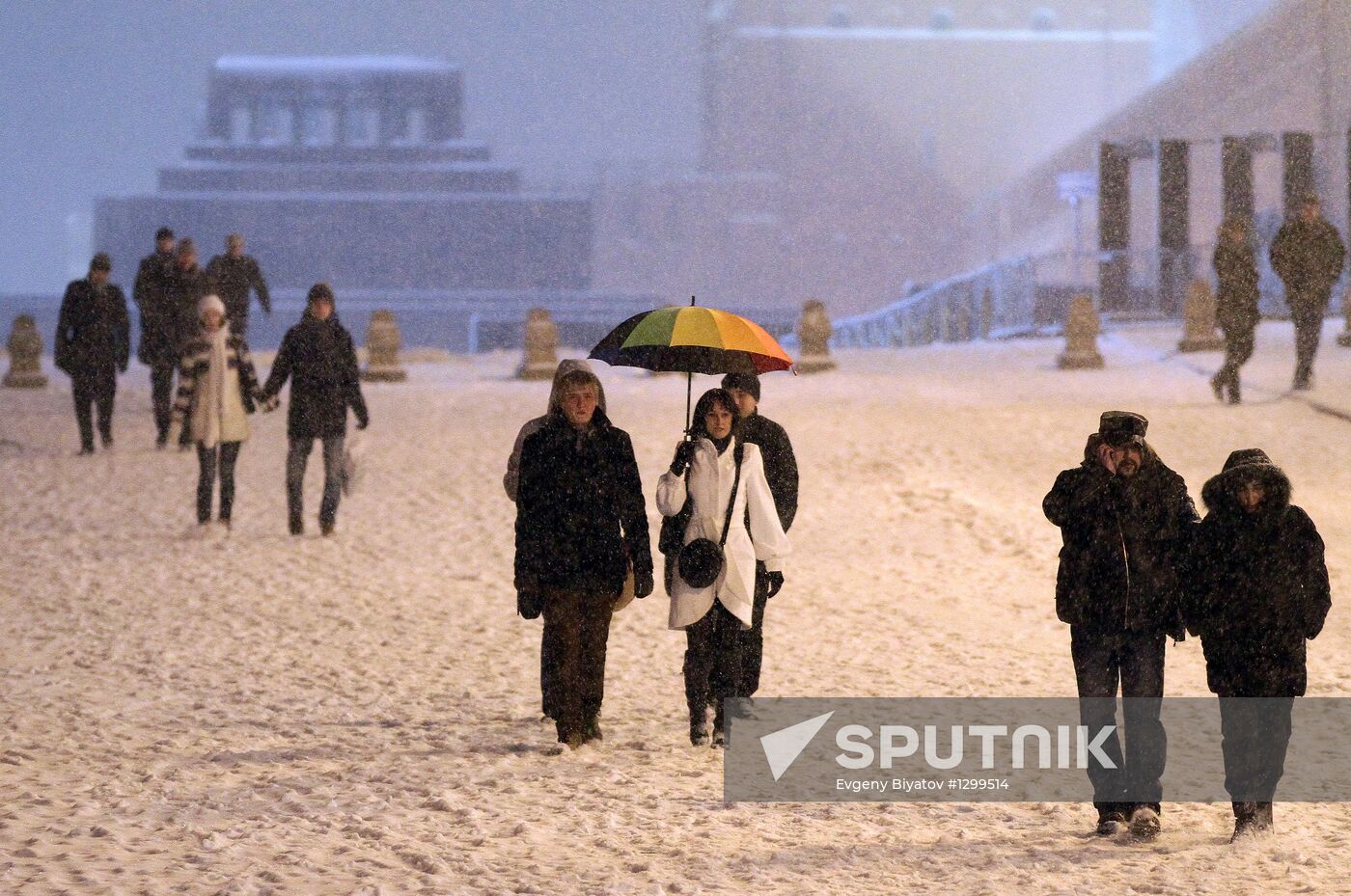 Heavy snowfall in Moscow