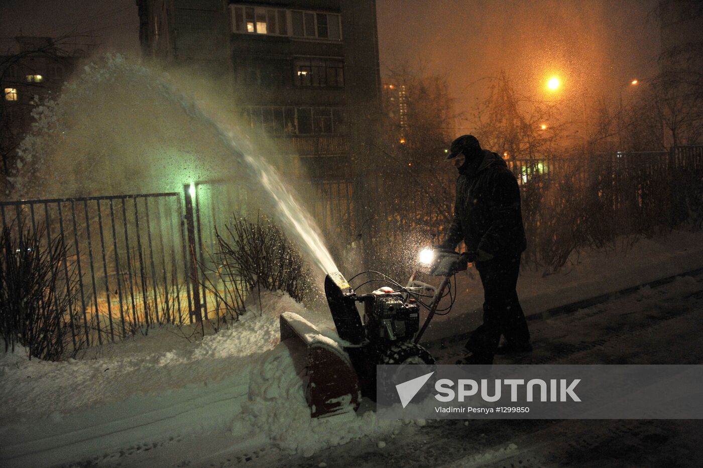 Heavy snowfall in Moscow