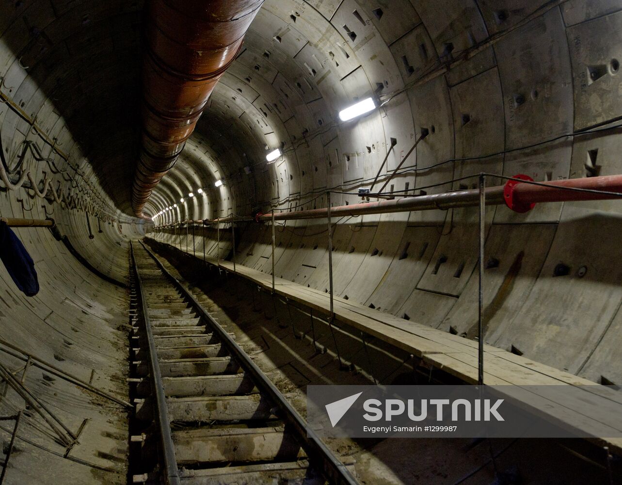 Construction site of the "Lesoparkovaya" metro station