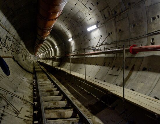 Construction site of the "Lesoparkovaya" metro station