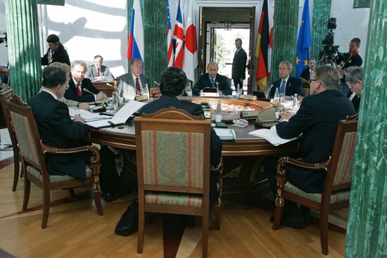 FIRST WORKING MEETING OF G8 LEADERS 