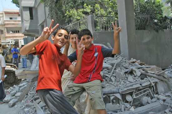 CLEARING DEBRIS IN LEBANON