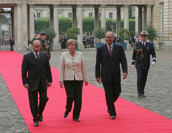 VLADIMIR PUTIN ANGELA MERKEL JACQUES CHIRAC