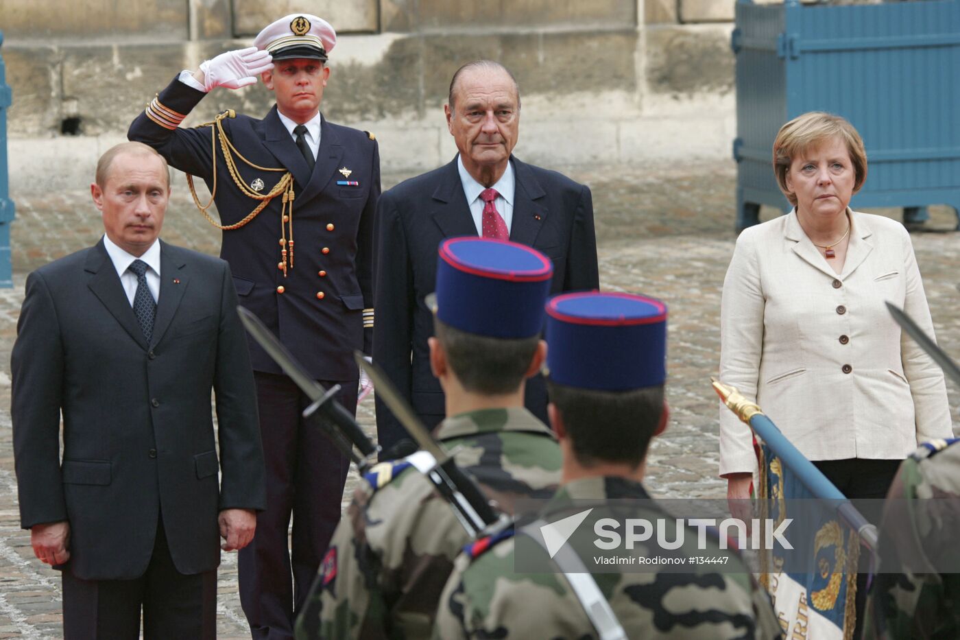 VLADIMIR PUTIN ANGELA MERKEL JACQUES CHIRAC