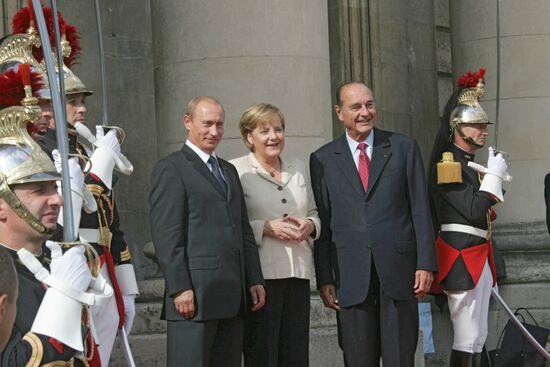 VLADIMIR PUTIN ANGELA MERKEL JACQUES CHIRAC