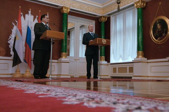VLADIMIR PUTIN HOSNI MUBARAC