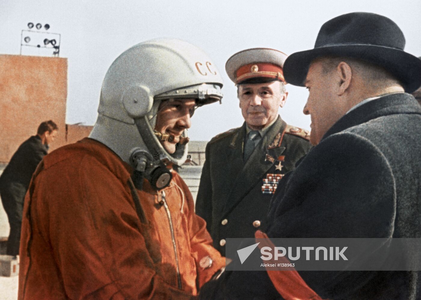 KOROLEV GAGARIN BEFORE LAUNCH