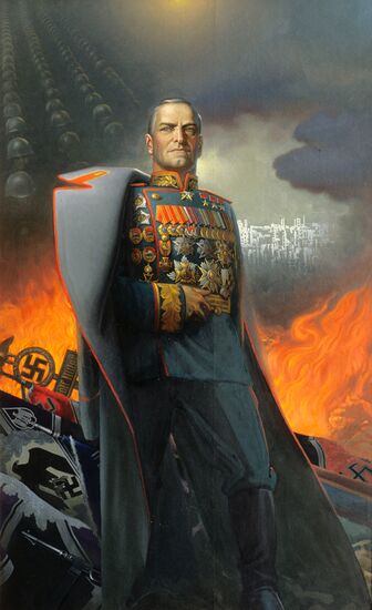 KONSTANTIN VASILYEV PORTRAIT MARSHAL ZHUKOV