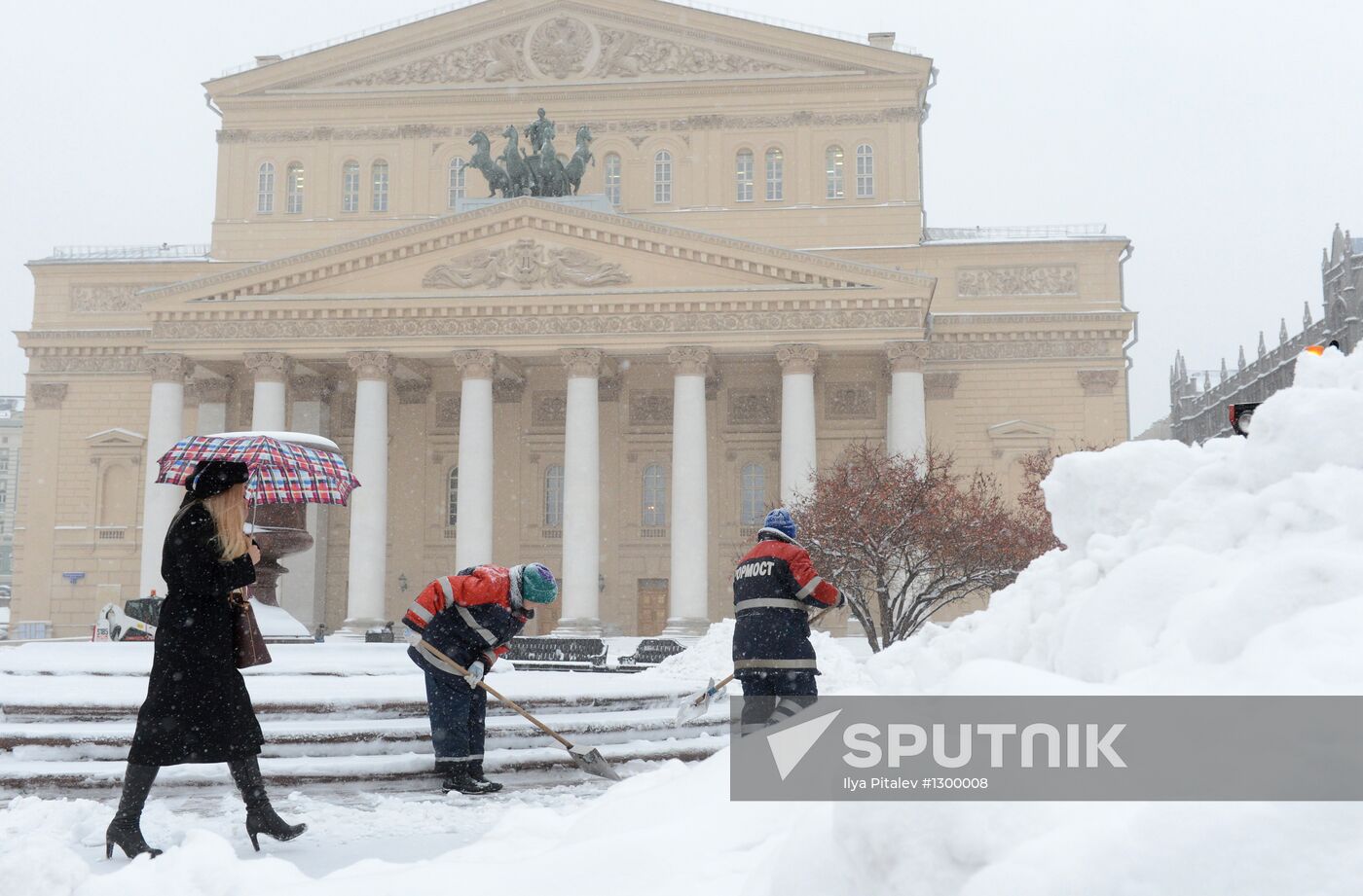 Heavy snowfall in Moscow
