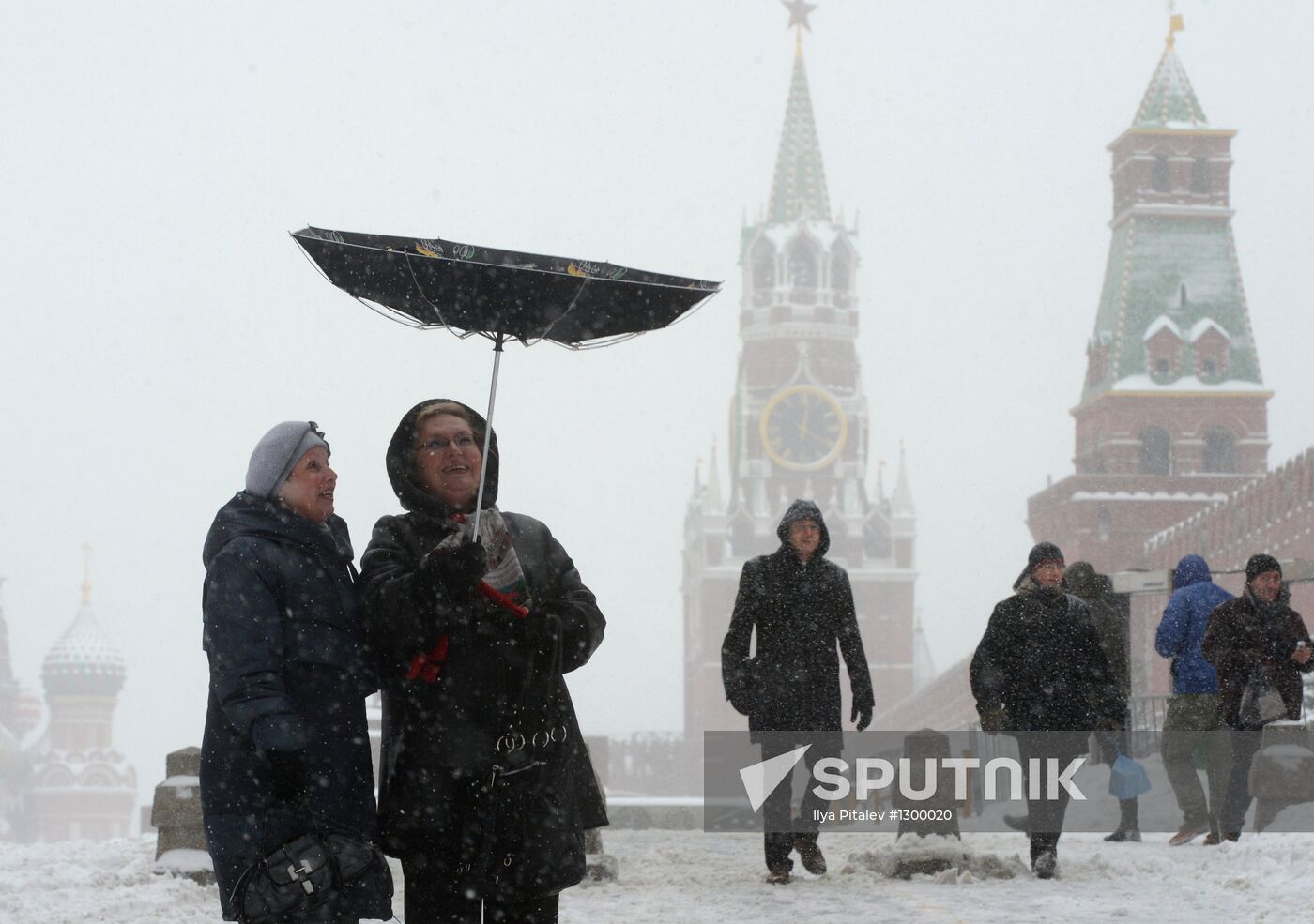 Heavy snowfall in Moscow