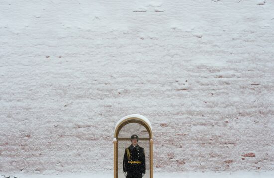 Heavy snowfall in Moscow