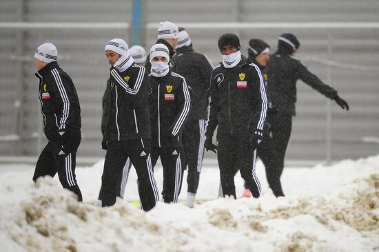 Football. FC Anzhi holds training session