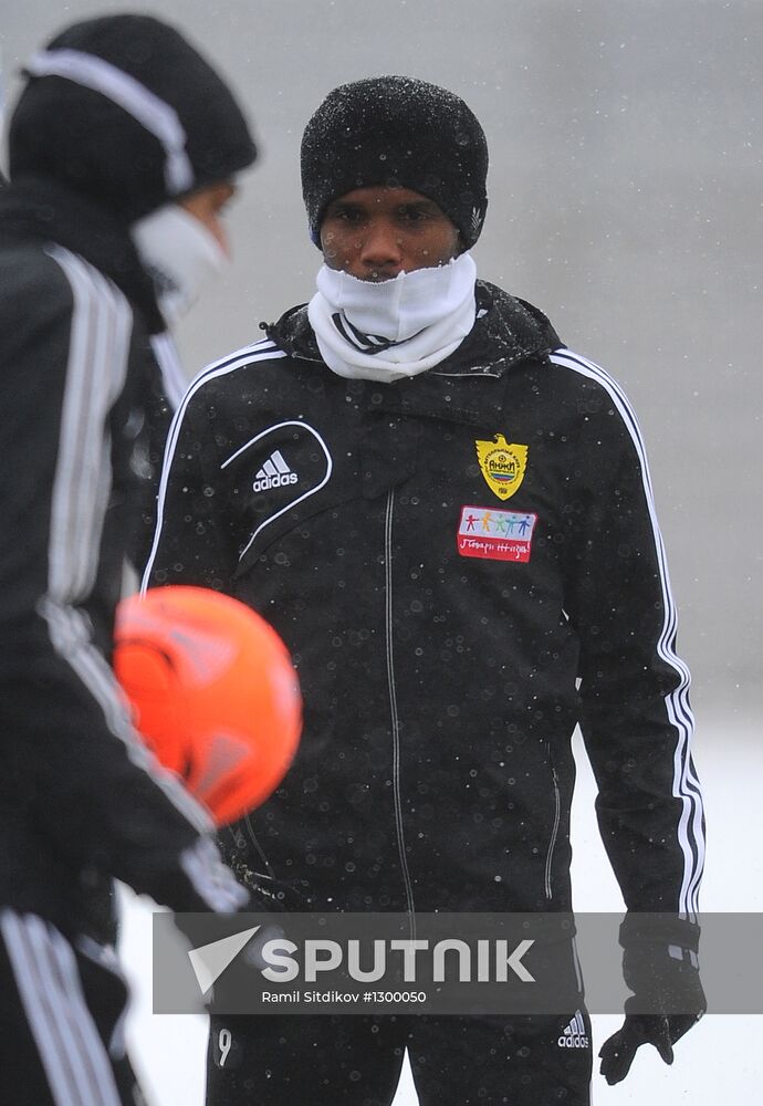 Football. FC Anzhi holds training session