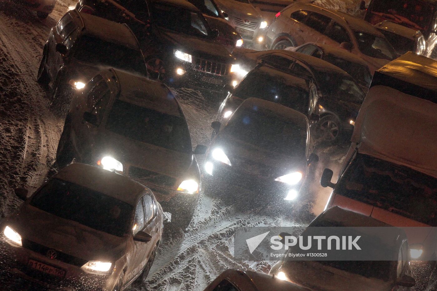 Traffic jams on Moscow streets