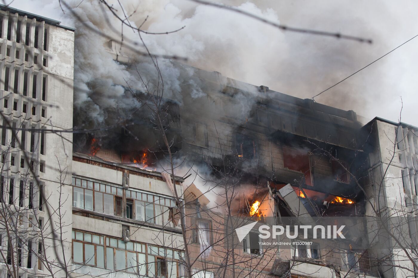 Gas explosion in residential building, Tomsk