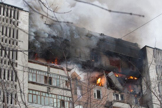 Gas explosion in residential building, Tomsk