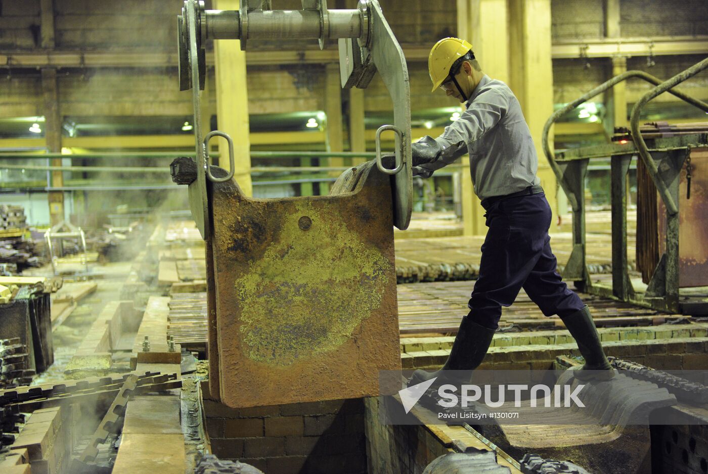 Work of copper smelter of Norilsk Nickel Combine