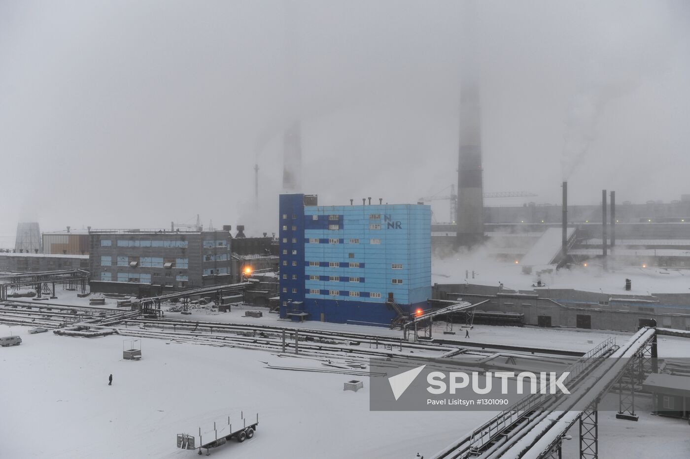 Work of copper smelter of Norilsk Nickel Combine