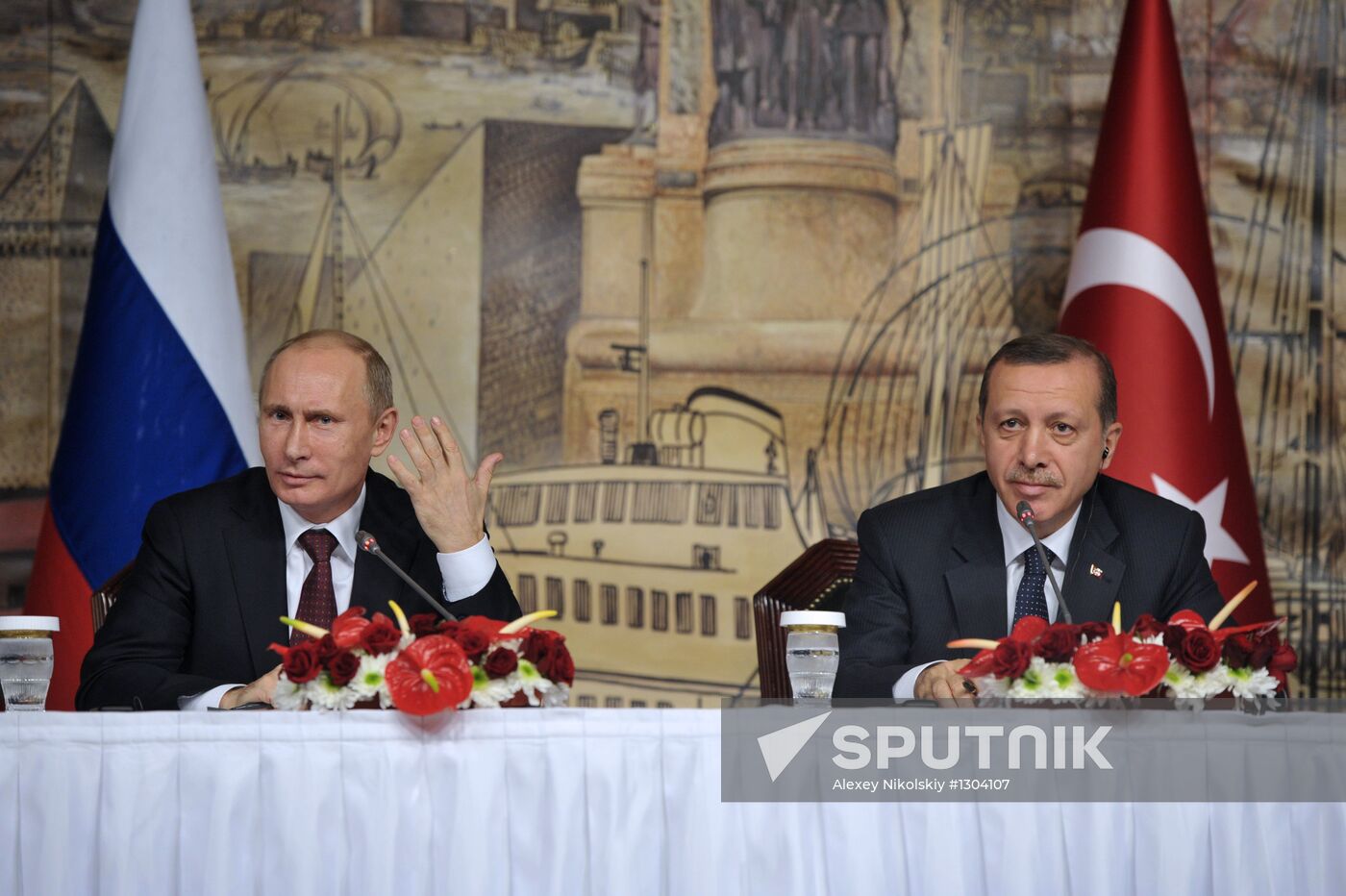 President Vladimir Putin on a visit to Turkey