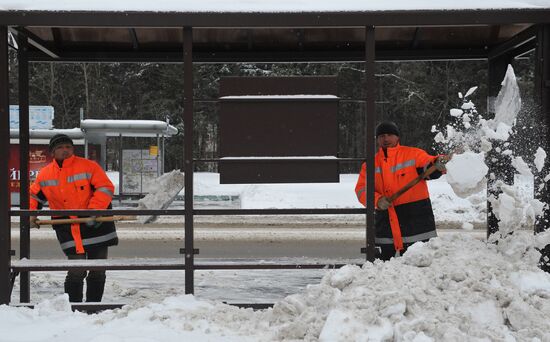 Moscow cleared from snow