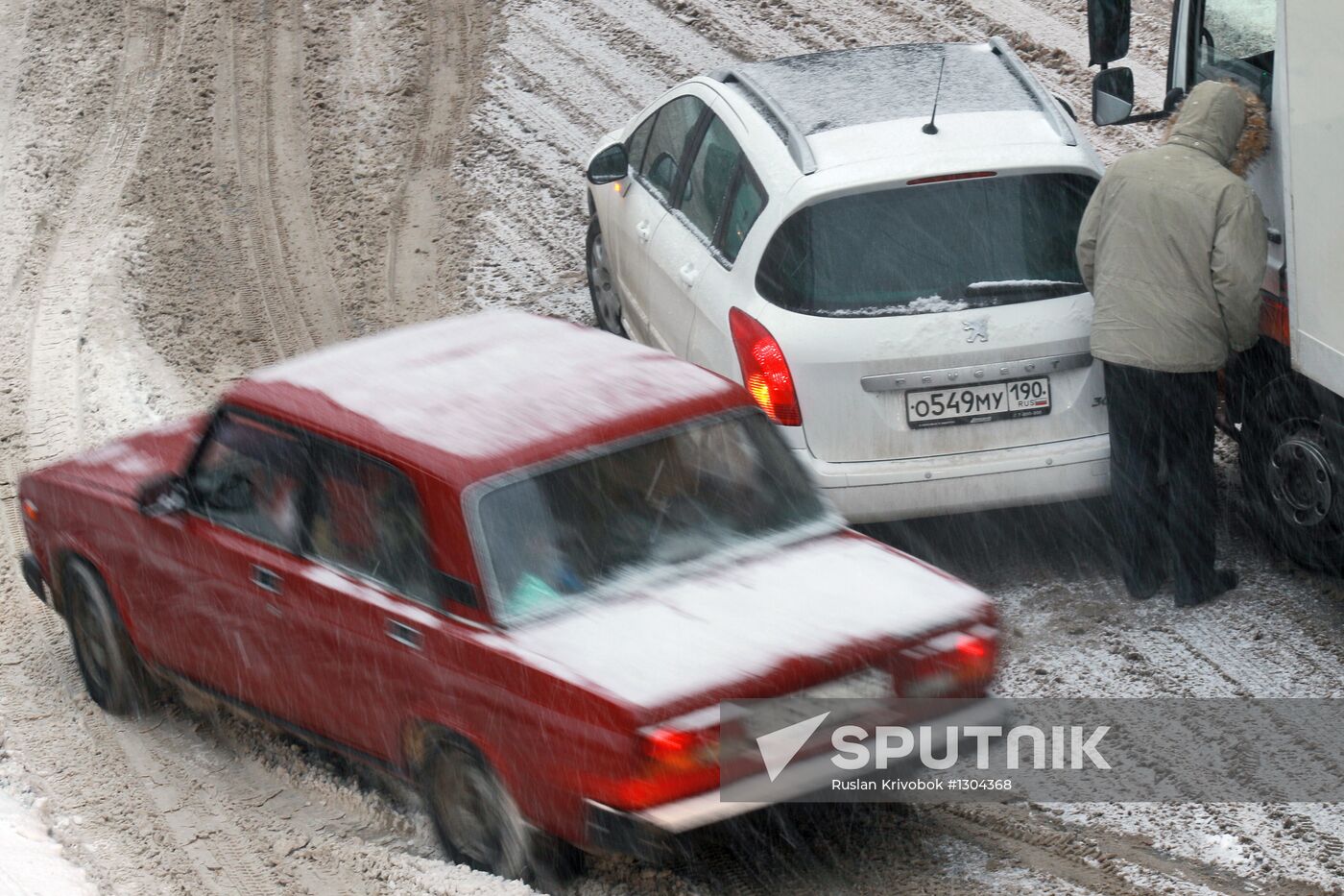 Aftermath of heavy snowfall in Moscow