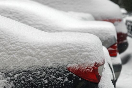Aftermath of heavy snowfall in Moscow