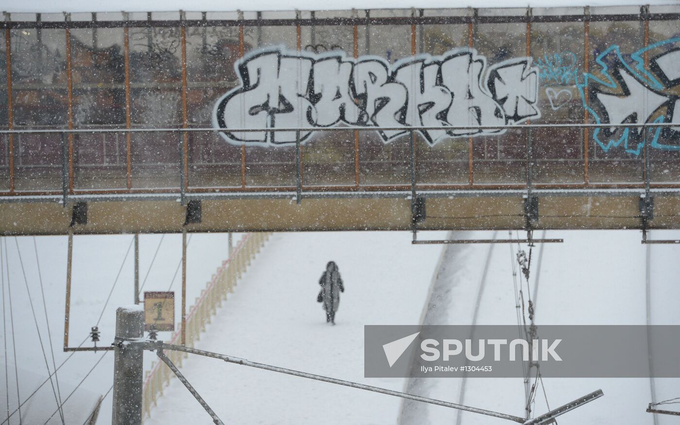 Snowfall aftermath in Moscow