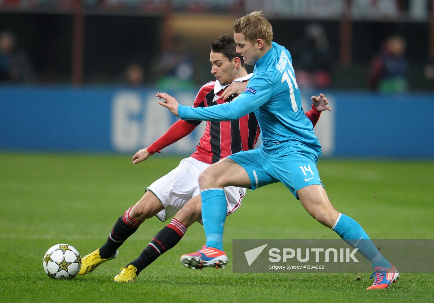 Football Champions League. Zenit vs. Milan