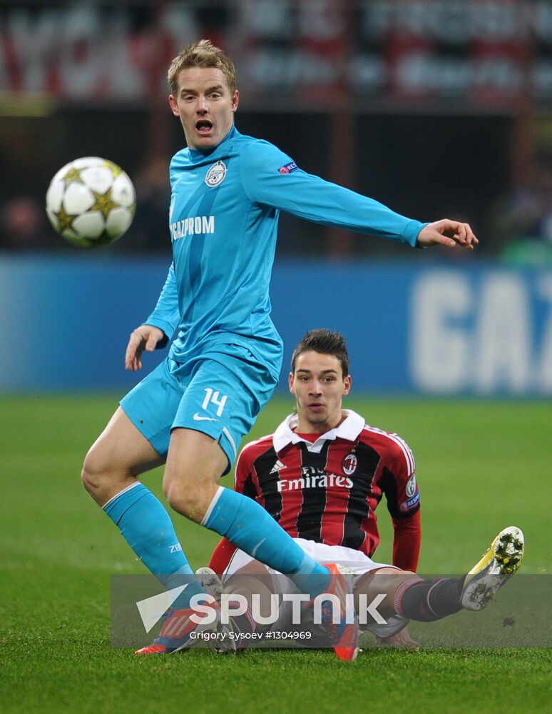 Football Champions League. Zenit vs. Milan