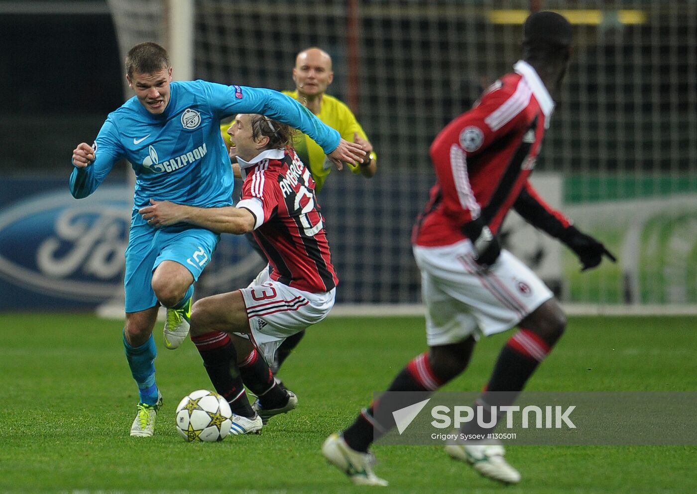 Football Champions League. Milan vs. Zenit