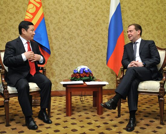 Dmitry Medvedev meets with Norovyn Altankhuyag