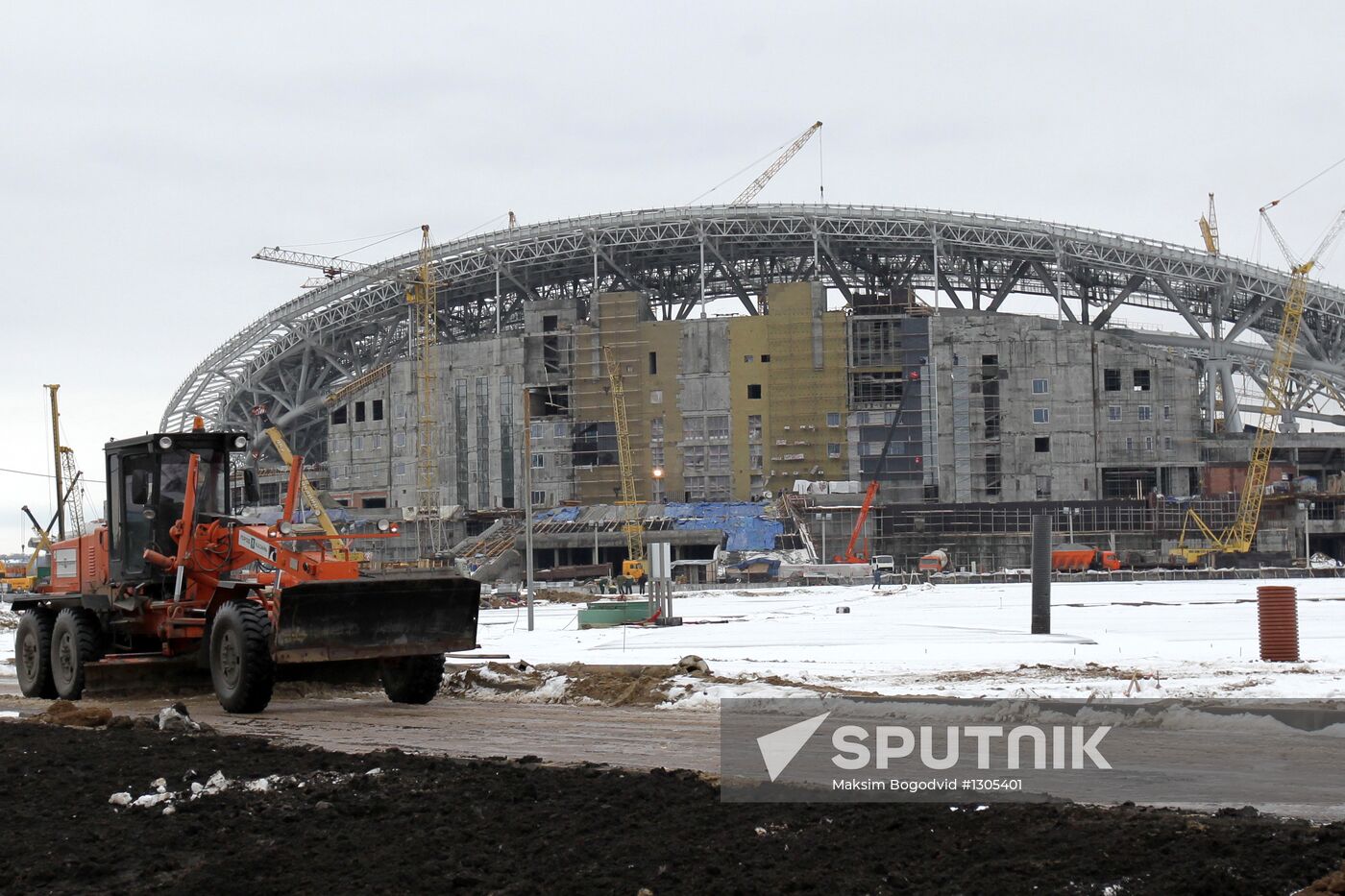 Rubin Park Arena being built in Kazan