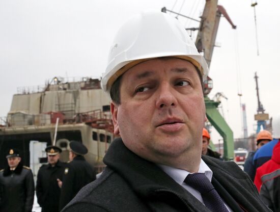 Launching oceanographic ship "Yantar"