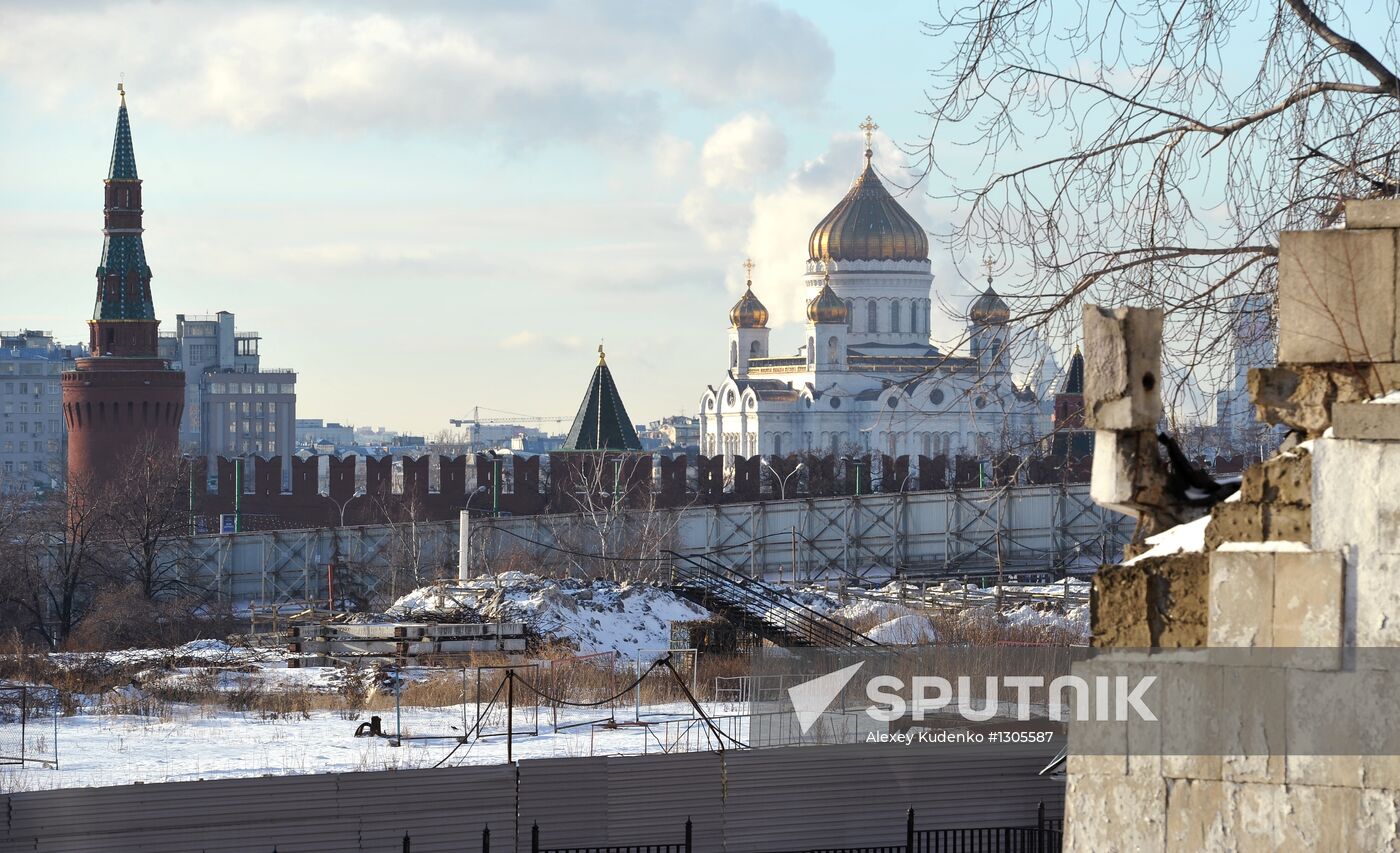 Vacant lot on site of Rossiya hotel