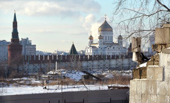 Vacant lot on site of Rossiya hotel