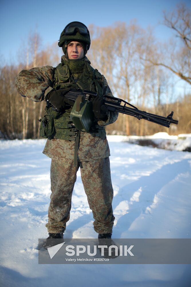 Russian Armed Forces ground troops test military equipment