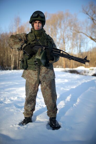 Russian Armed Forces ground troops test military equipment
