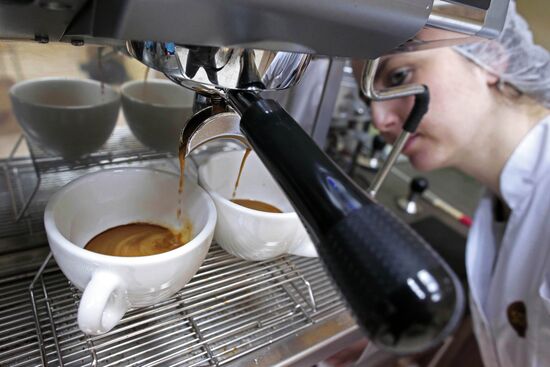 Production of coffee at Soyuz Corporation factory