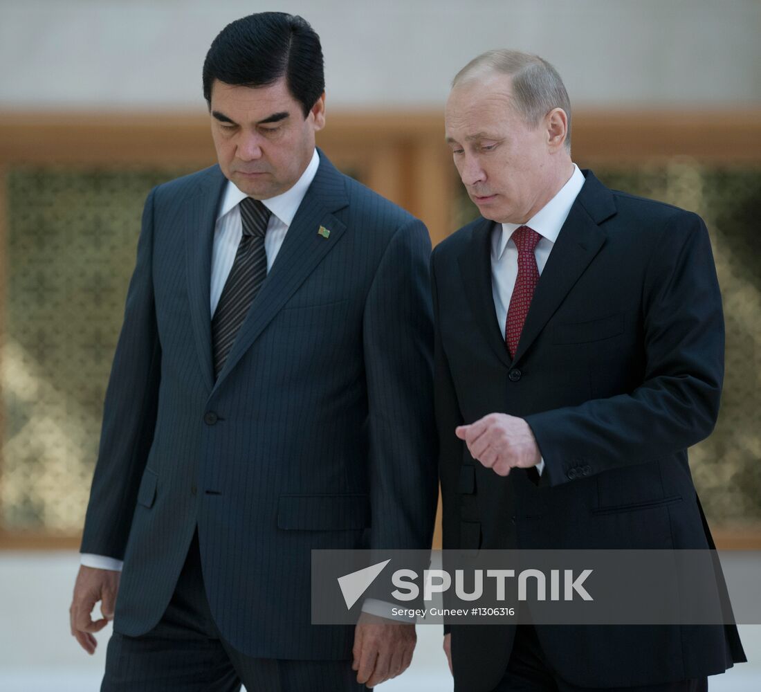 Russian President Putin on a working visit to Turkmenistan