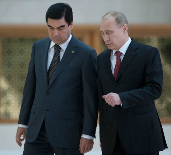 Russian President Putin on a working visit to Turkmenistan