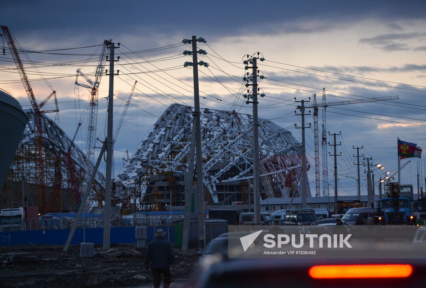 Construction of Olympic facilities in Sochi's Imereti Valley