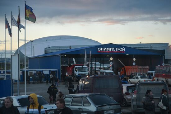 Construction of Olympic facilities in Sochi's Imereti Valley