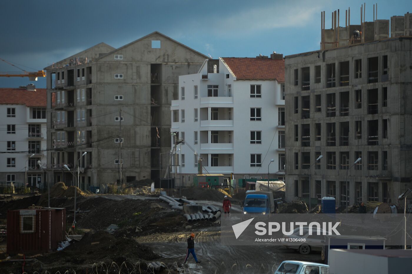 Construction of Olympic objects in Imeretinskaya Valley in Sochi