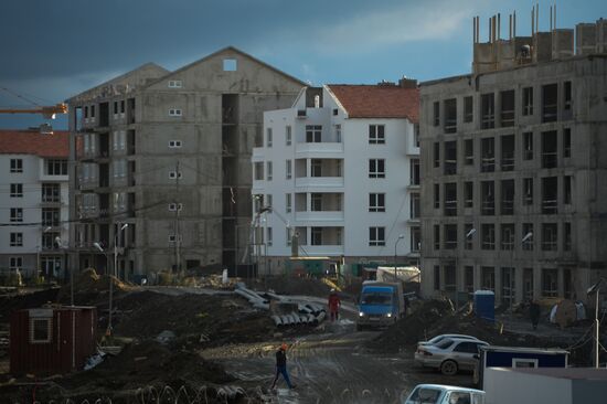 Construction of Olympic objects in Imeretinskaya Valley in Sochi