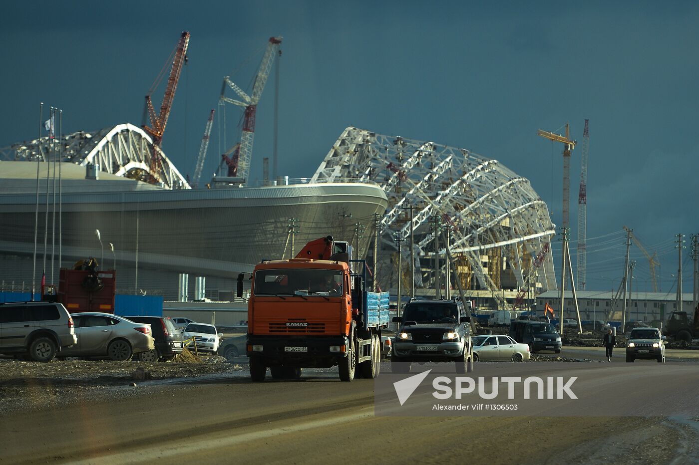 Construction of Olympic objects in Imeretinskaya Valley in Sochi