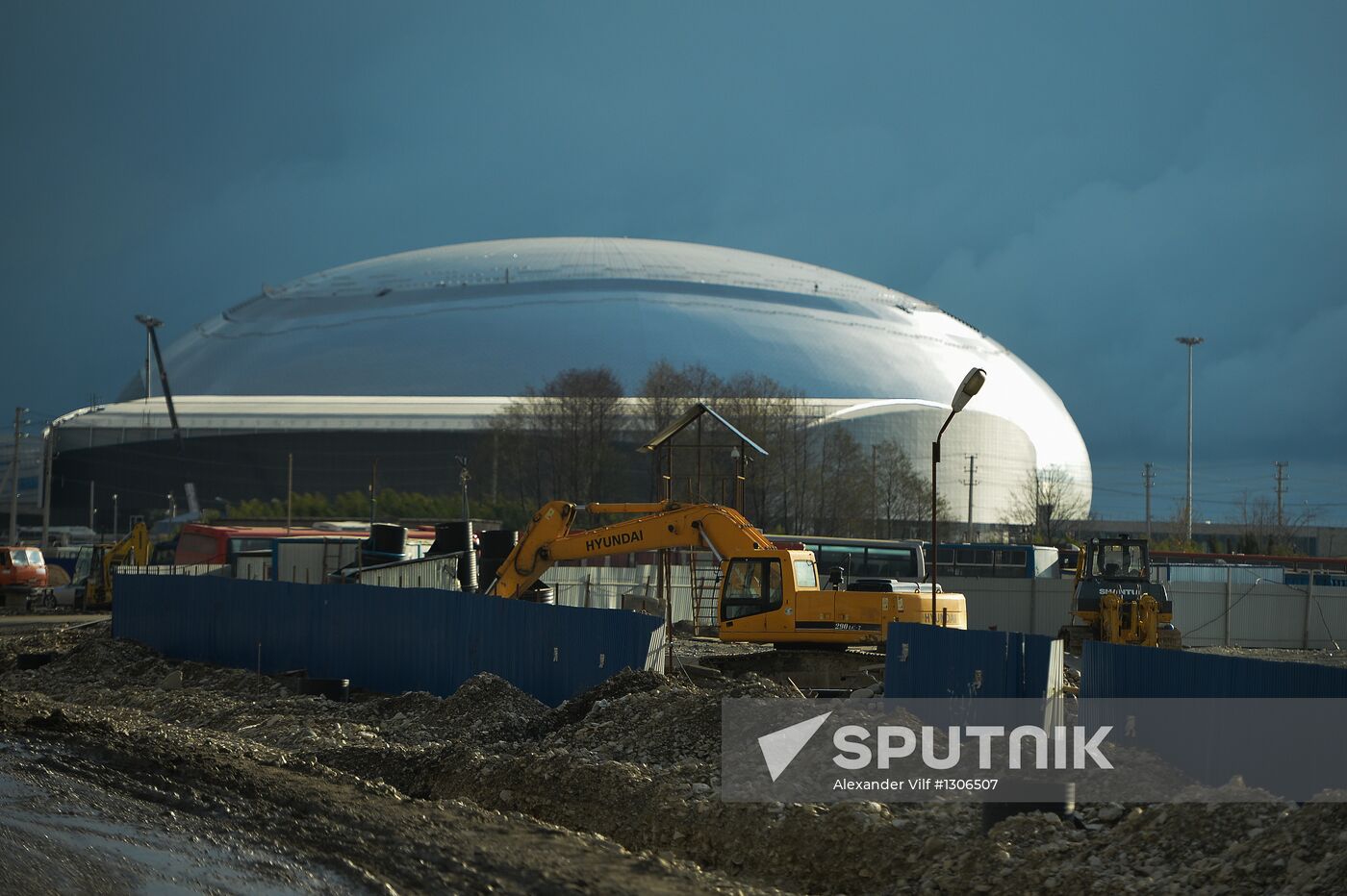 Construction of Olympic objects in Imeretinskaya Valley in Sochi