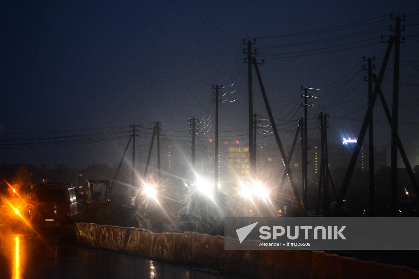 Construction of Olympic objects in Imeretinskaya Valley in Sochi