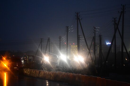 Construction of Olympic objects in Imeretinskaya Valley in Sochi