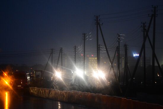 Construction of Olympic objects in Imeretinskaya Valley in Sochi
